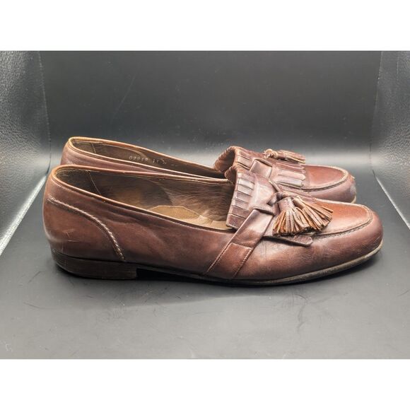 Bragano by Cole Haan Leather Tassel Loafers Brown Men\'s Size 11M main image 11